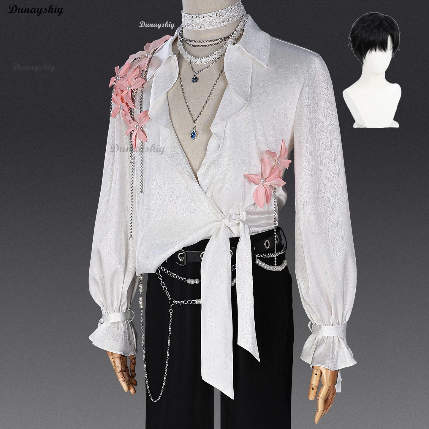 Game Love and Deepspace Zayne Rafayel Qi Cosplay Costume Flower Shirt Pants Fragrant Possession Uniform Halloween Party Prop