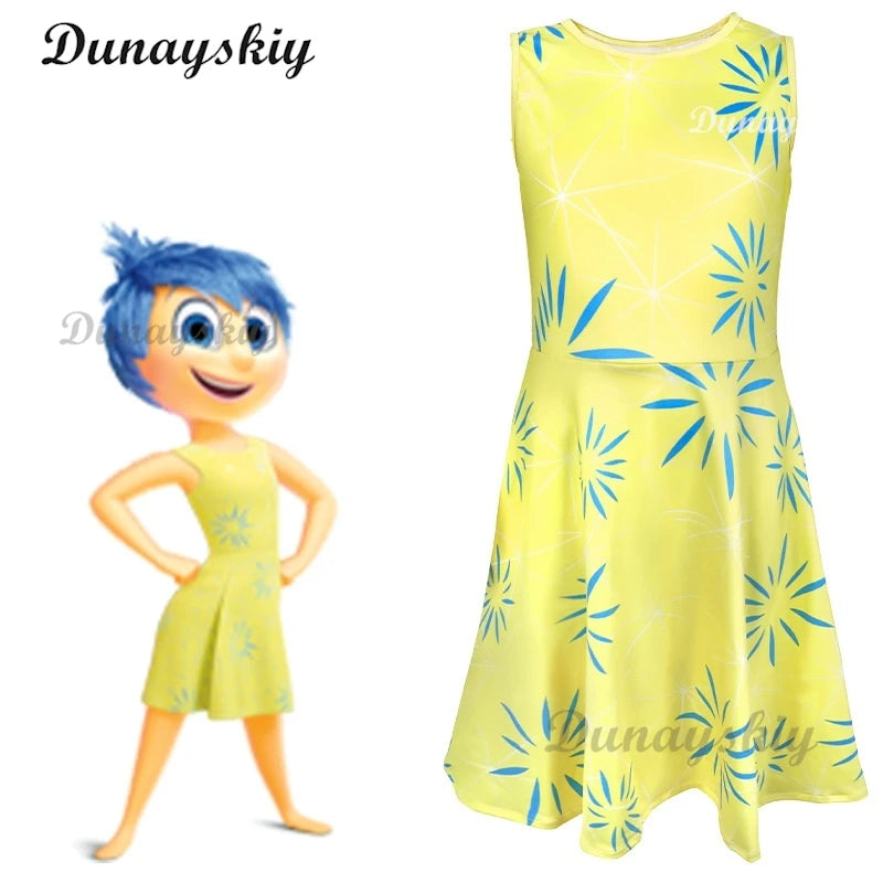 New Year Movie Anxiety The Inside Anime Out 2 Cosplay Joy Sadness Anger Disgust Fear Cosplay Costumes Suit Adult Kids Party Set