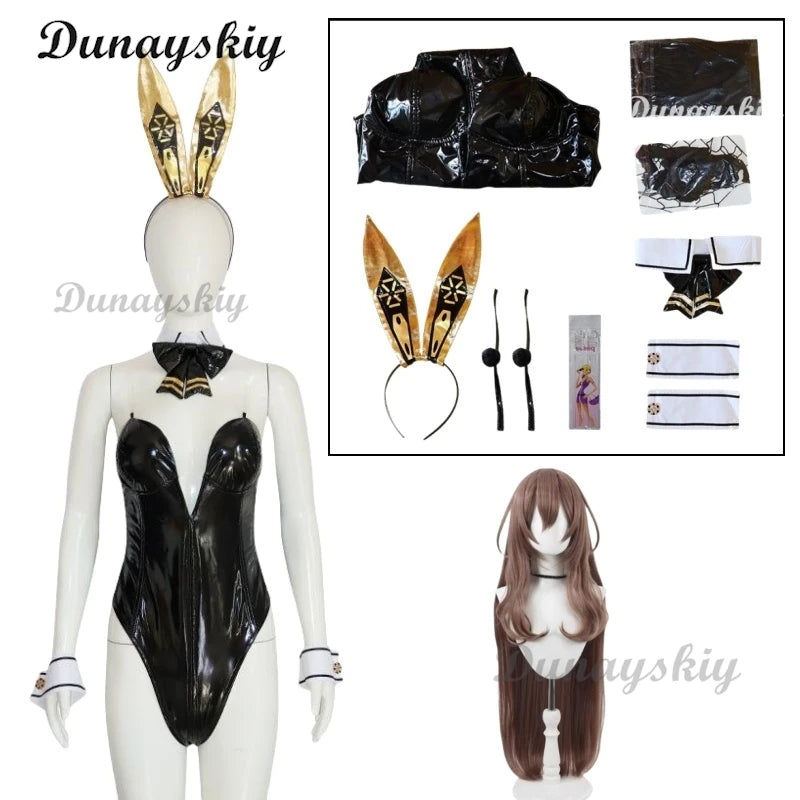 Alice Sexy Bunny Girl Tights Jumpsuits Cosplay Costume Wig NIKKE Goddess of Victory Women Girl Bunny Suit Pink Black White