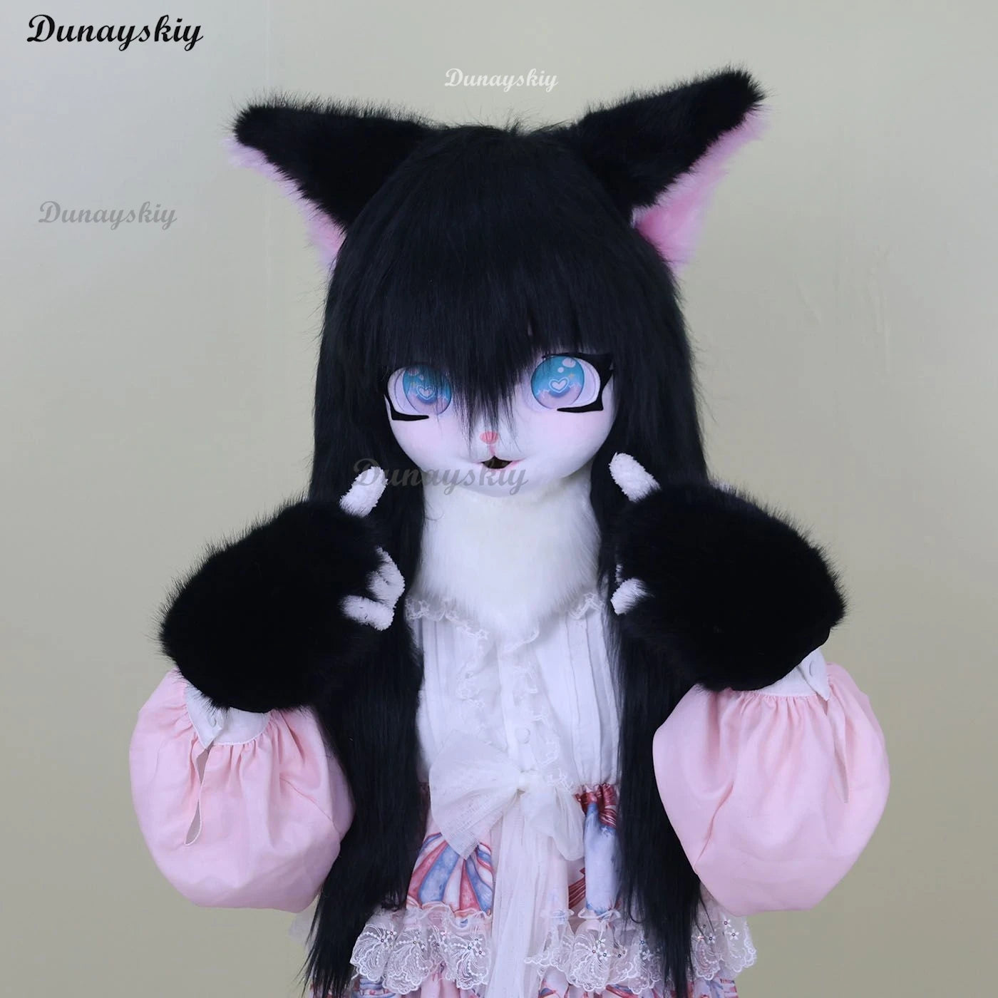 Furry Kigurumi Head Base Cosplay Costume Cat Kig Head Mask Headset Rabbit Doll Party Animal Costume Performance Prop