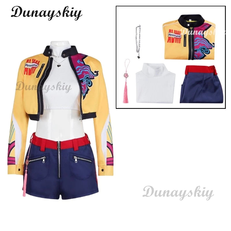 Anime KPop Demon Hunters Cosplay Costume for Women Zoey Mira Rumi Cosplay Fantasy Roleplay Outfits Halloween Carnival Party Suit