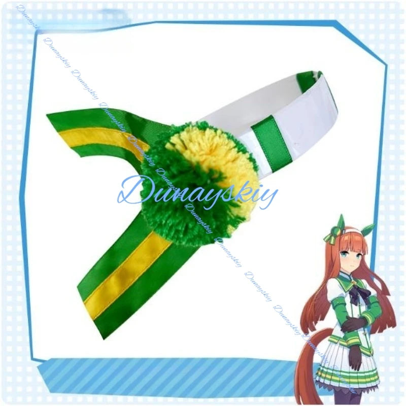 Anime Uma Musume Pretty Derby Silence Suzuka Cosplay Wig Headwear Women Heat Resistant Synthetic Long Orange Hair Wigs