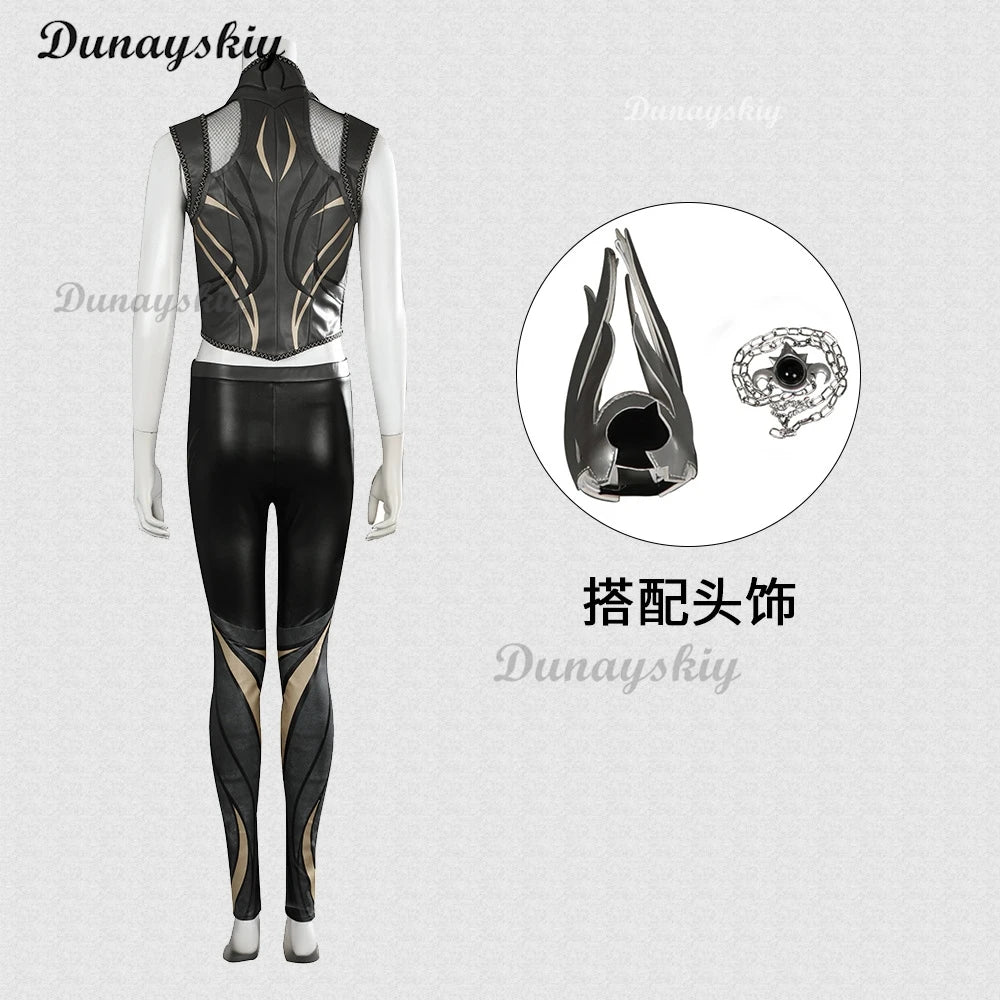 Baldurs Cos Gate 3 Cosplay Shadowheart Costume Fantasia Disguise Adult Women Leather Pants Outfit Female Halloween Carnival Suit