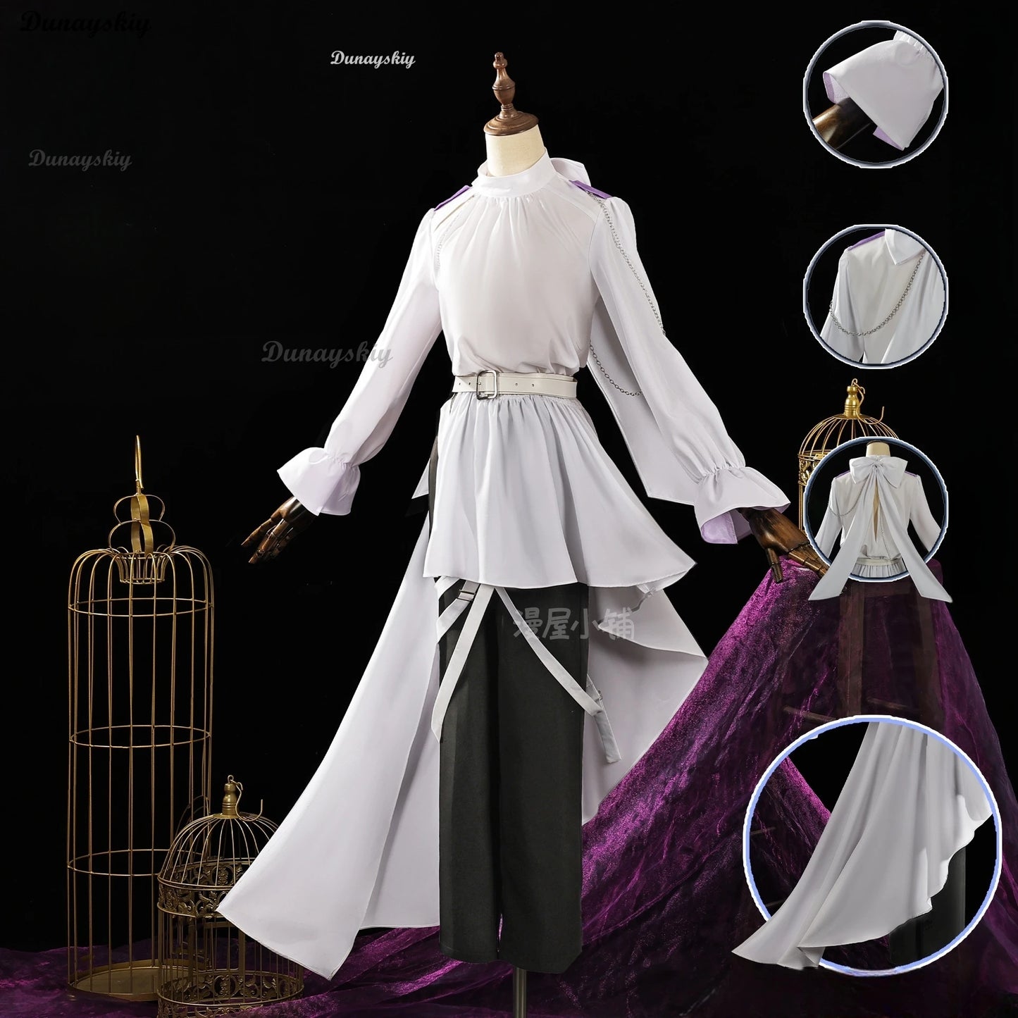 Alien Stage Luka Cosplay Costume Wig Top Pants Anime Idol Cosplay Role Playing Party Purple Suit Mens Fancy Halloween Outfit