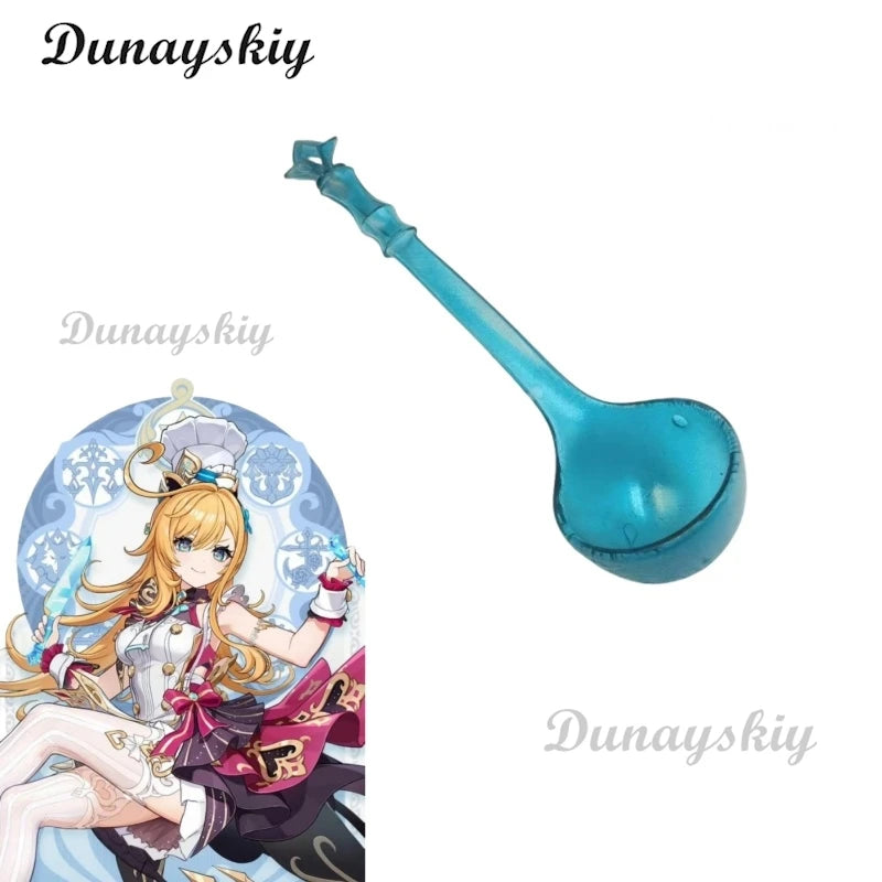 Genshin Impact Escoffier Cosplay Prop Wig Women Girls Long Orange Hair Ousia Fontaine Tasteful Excellence Halloween Party Wigs