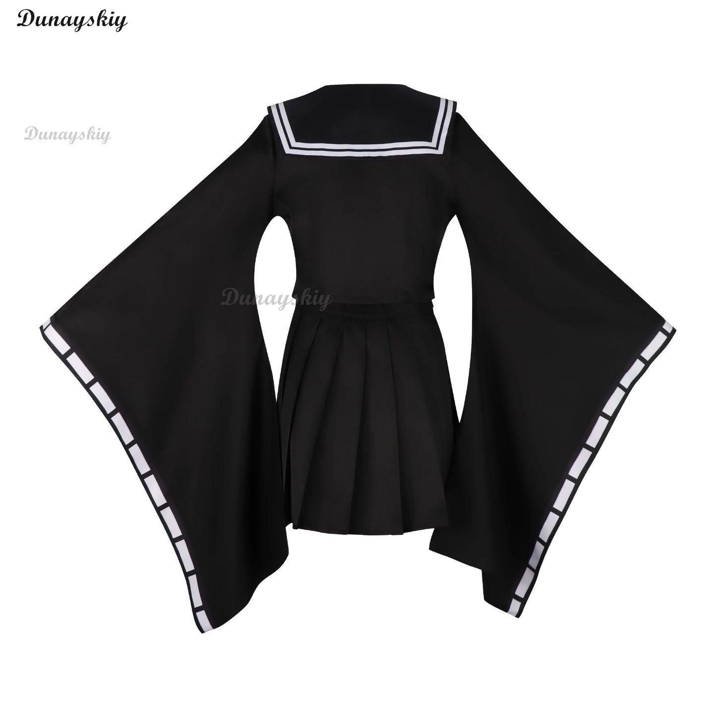 Game Yukari Costume Wig Blue Cosplay Archive Black Sailor Suit Top Skirt Uniform Full Set Japanese Style Role Play Outfit Women