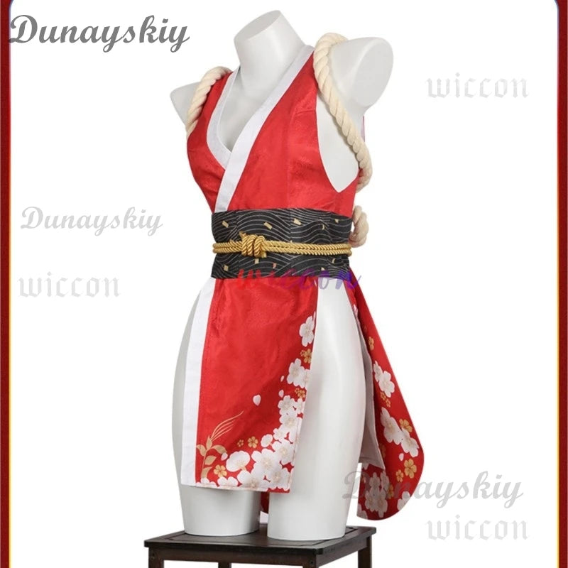 Streetfighter Cosplay Mai Shiranui Cosplay Costume Women Disguise Clothes Roleplay Outfits Fantasy Halloween Carnival Party Suit