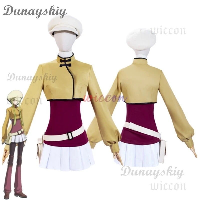 Anime CODE GEASS Lelouch of The Rebellion C.C. Cosplay Costume Detective Uniform Coat Skirt Wig Woman Sexy Carnival Party Suit