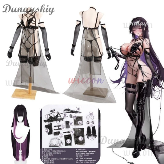 NIKKE The Goddess of Victory Mihara Cosplay Costumes for Women Mihara Combat Costume Wig Halloween Women Party Dress Outfit