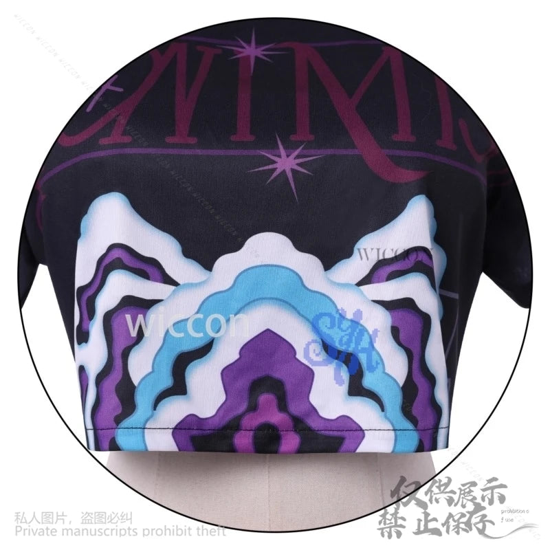 Huntrix Mira Cosplay Anime Movie Demon Kpop Idol Stage Costume Girls Power Groups Cos Mini Dress Jirai Kei Uniform Wig Halloween