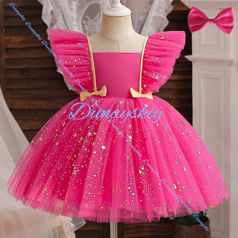 Princess Cosplay Dress Costume Party Kid Evening Party Christmas Clothes New Year Dress Outfits Birthday Girl Clothes