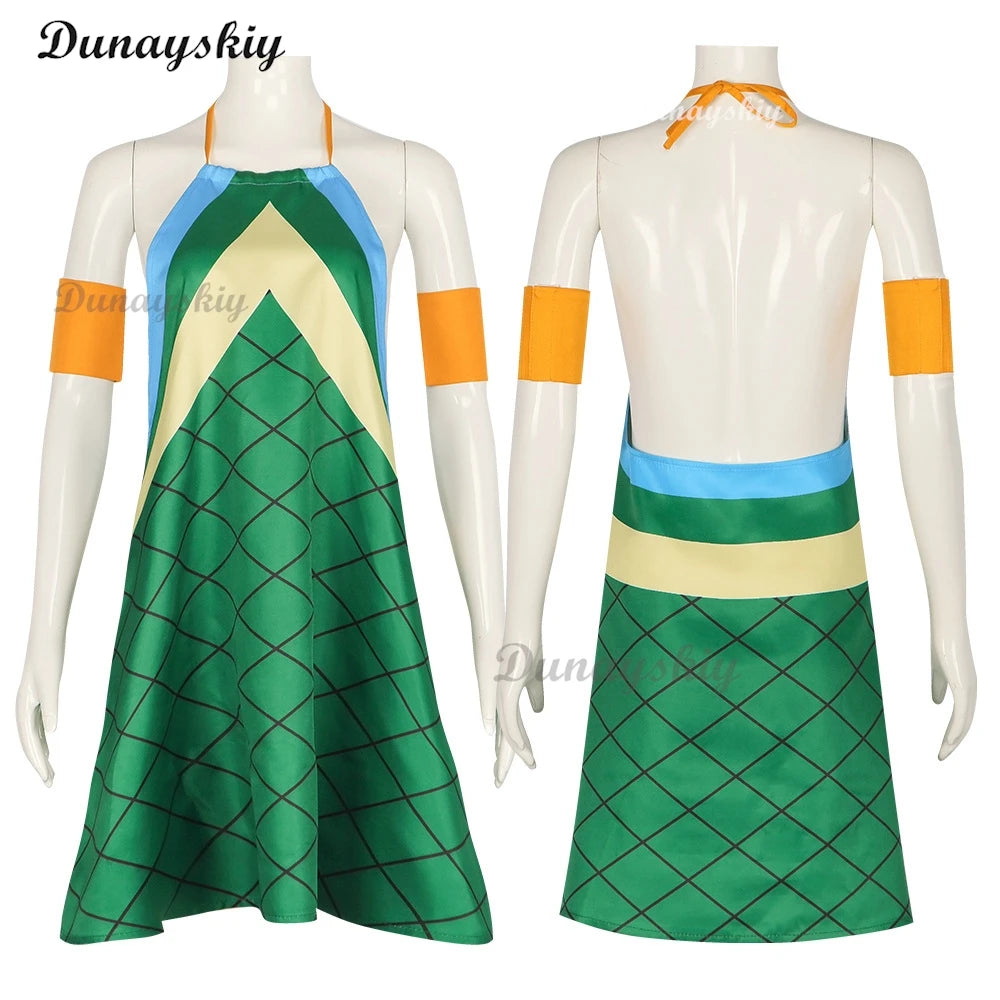 Fairy Anime Tail Wendy Marvell Cosplay Costume Magic Shooter Wig Green Dragonscale Dress Woman Sexy Kawaii Carnival Party Suit