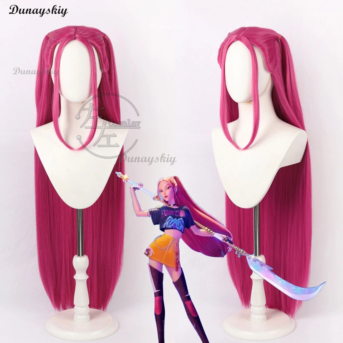 HUNTRIX K-Pop Mira Cosplay Costume Wig Demon Hunters Clothes Halloween Girls Group Idol Roleplay Outfit Women Customized