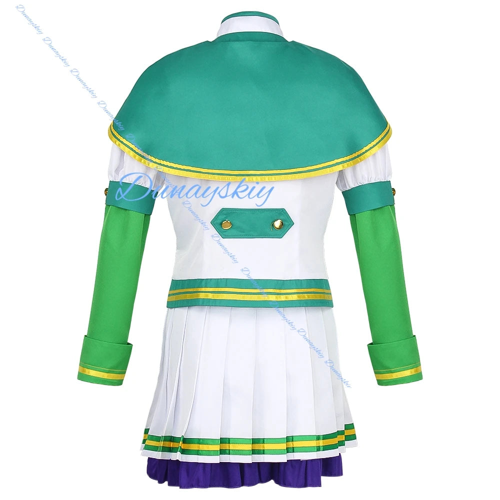 Anime Umamusume: Pretty Derby Silence Suzuka Cosplay Costume Wig Tail Headwear Women Girls Uniform For Halloween Party