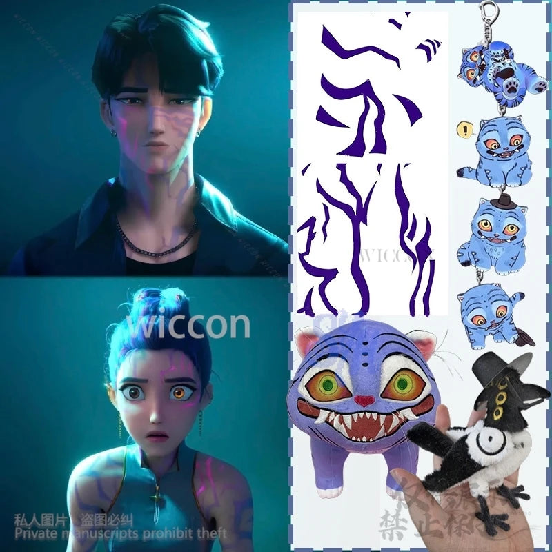 HUNTRIX Sajaboy Anime Movie Kpop Demon Jinu Rumi Cosplay For Rujinu Tattoos Kawaii Furry Props For Halloween Christmas Gifts Cos