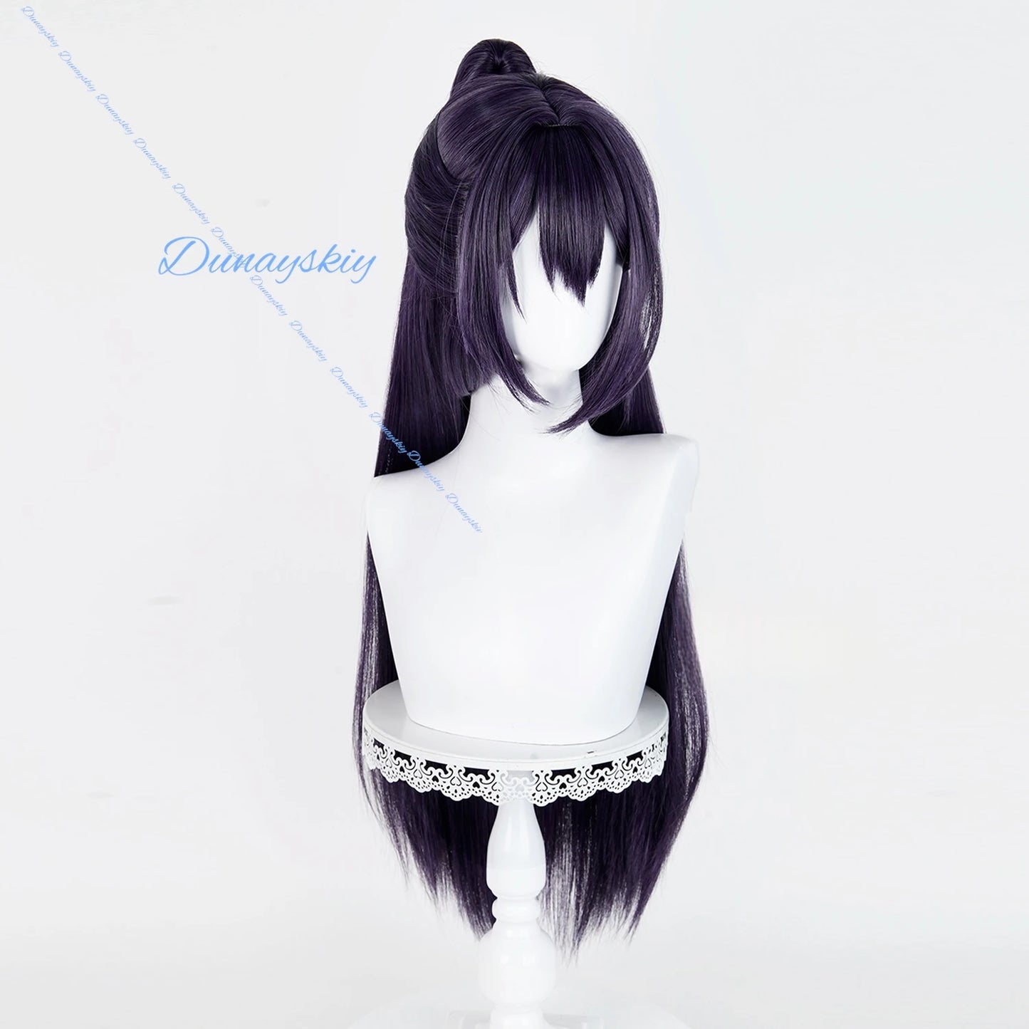 Hong Lu Cosplay Wig 80cm Dark Purple Grey Wigs Cosplay Anime Limbus Company  Heat Resistant Synthetic Hair Halloween