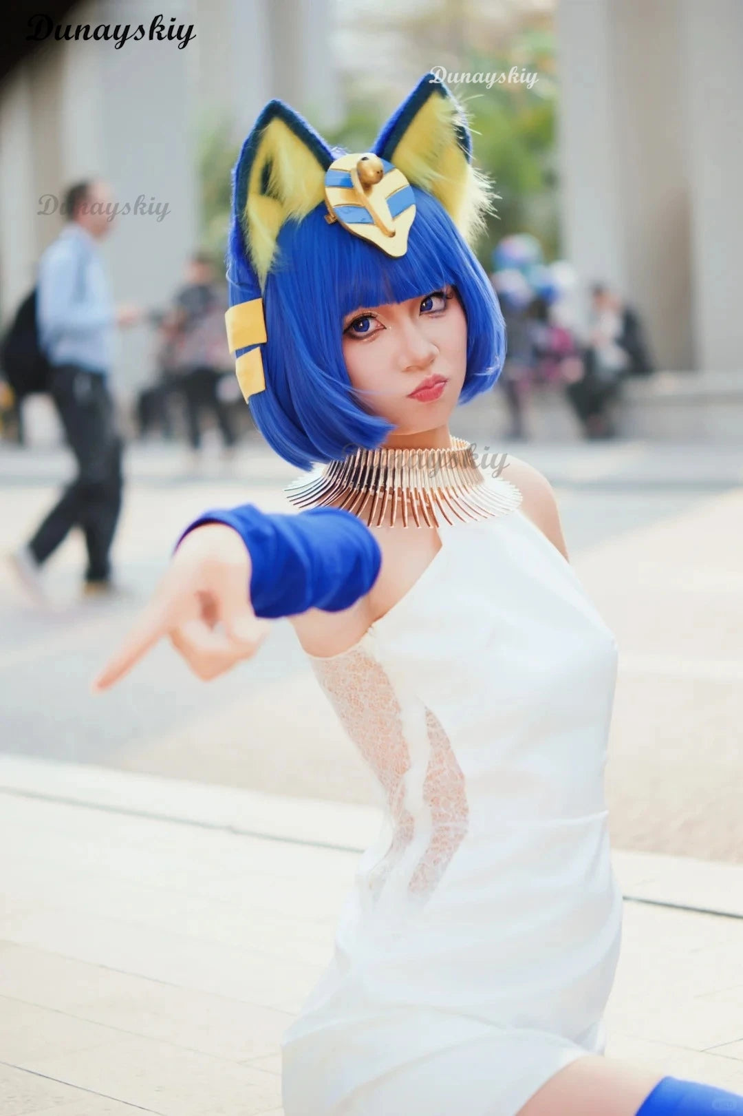 Anime Egyptian Cat Dress Cosplay Costume Wig Animal Crossing Style Full Set with Accessories Women's Role Play Costume