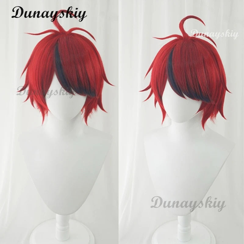 Anime The Hundred Line Darumi Amemiya Sumino Takumi Cosplay Costume Wig Battle Uniform Headwear Last Defense Academy Halloween