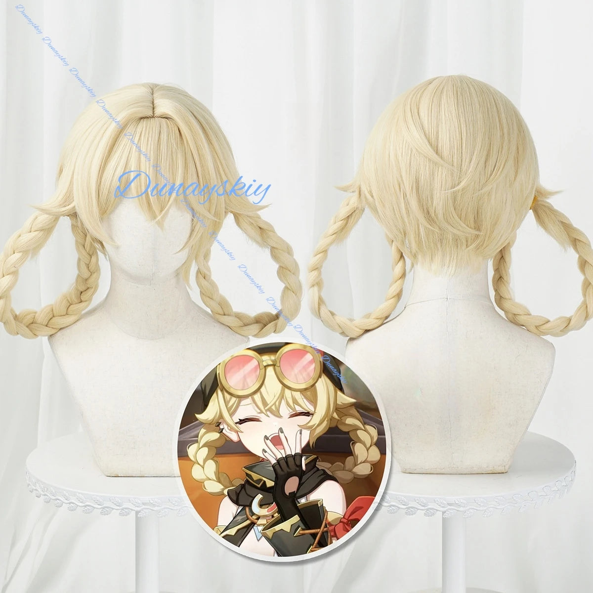 Genshin Impact Jahoda Cosplay Costume Set - Wig, Uniform, Cloak, Hat, Glasses & Headwear | Perfect Outfit & Props for Women/Girl