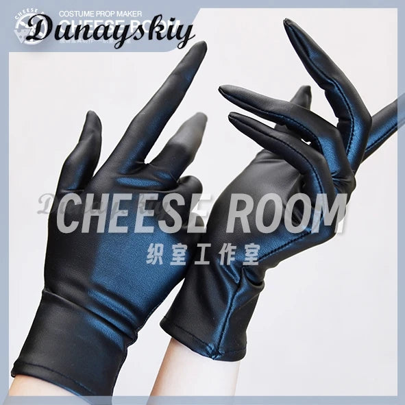 Halloween Gloves Makeup Black Nail Ghost Claw Dress Up Short Gloves Fashion Cosplay Halloween Performance Gloves Accessories