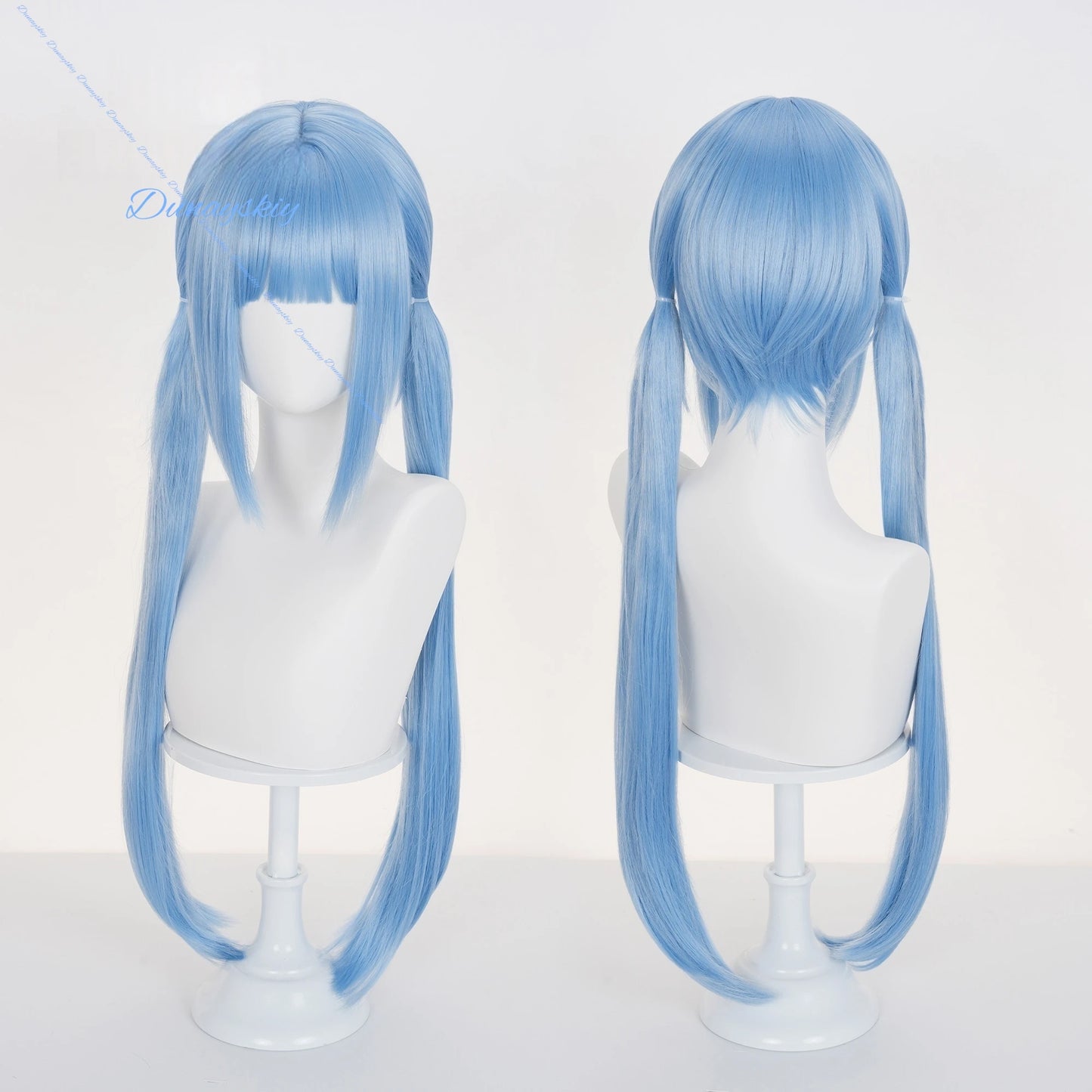 Game Honkai: Nexus Anima Cosplay Wig Prop Costume Blue Long Double Ponytails Wigs Kawaii Jirai Kei Girls Head Halloween