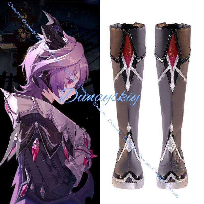 Genshin Impact Durin Game Cosplay Shoes Boots PU Leather Boots For Women Men Halloween Carnival Roleplay Party Props Accessories