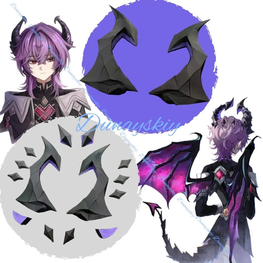 Durin Dragon Horn Hairpin Game Genshin Impact Durin Cosplay Headwear Hair Clip Costume Hair Accessories Halloween Costume Props