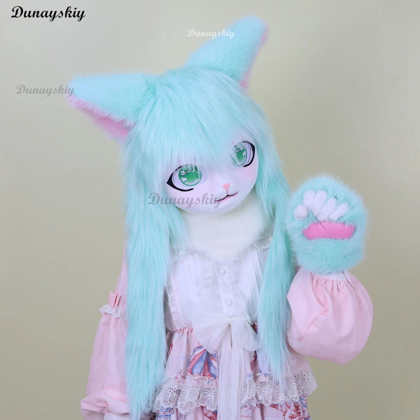 Furry Kigurumi Head Base Cosplay Costume Cat Kig Head Mask Headset Rabbit Doll Party Animal Costume Performance Prop