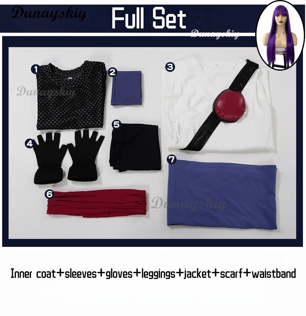 GINTAMA Cosplay Costume Wig Sarutobi Ayame Combat Uniform Halloween Carnival Party Christmas Play Role Clothes Clothing