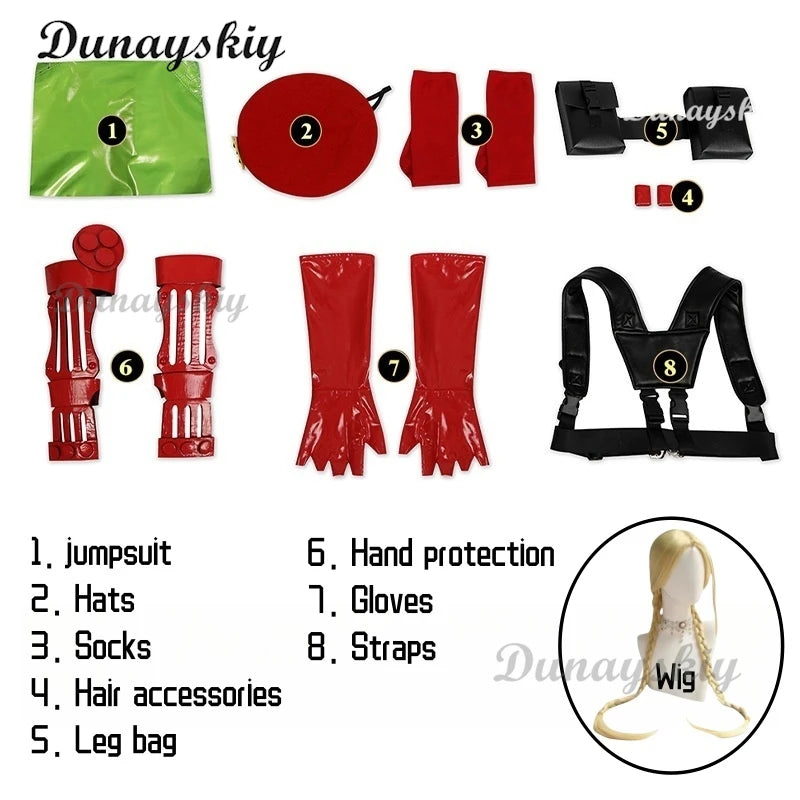 Fighting Game SF Cammy White Cosplay Leather Suit Bikini Bodysuit Glove Hat Strap Wig Stocking Halloween Costumes Women Jumpsuit