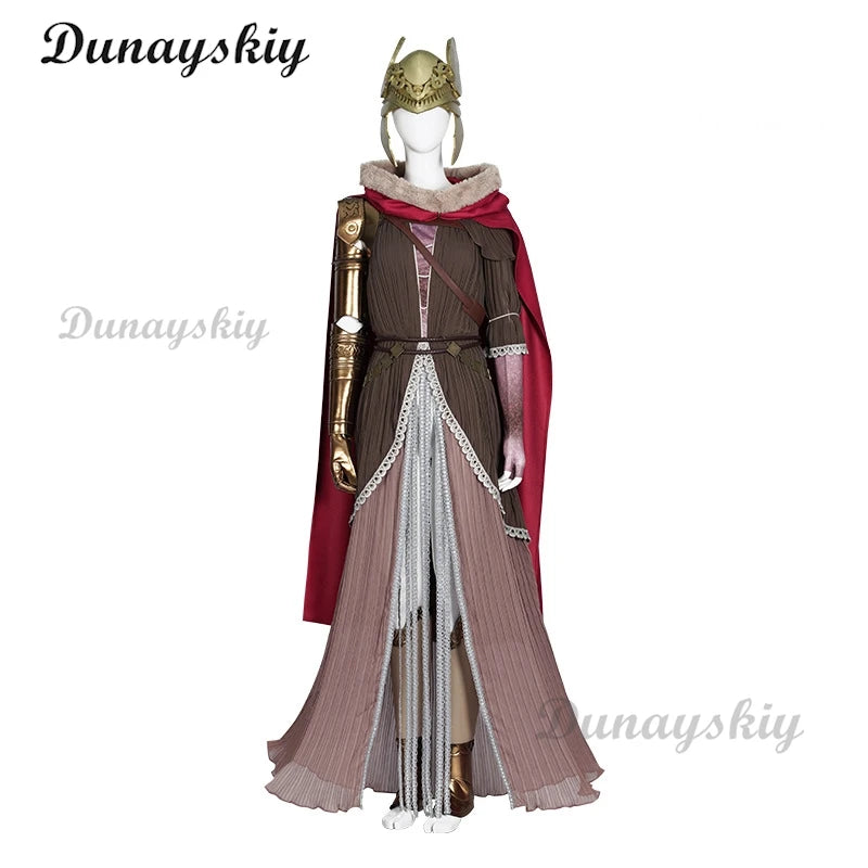 Game Elden Cos Ring Woman Malenia Cosplay Costume Malenia Dress Cloak Outfit Full Set Individual Items Womem Halloween Roleplay