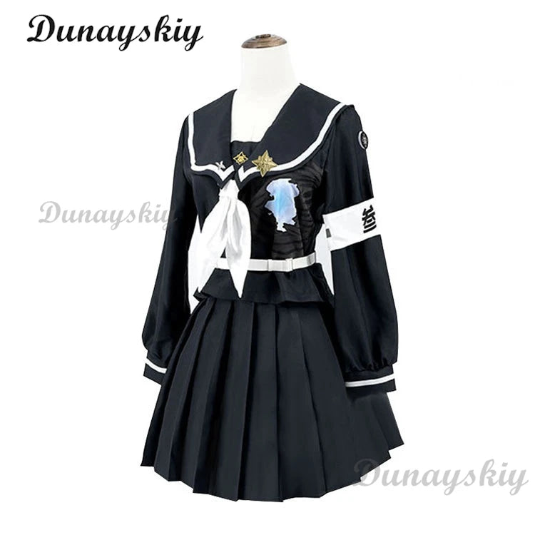 Sizuhara Hiruko Amemiya Darumi Cosplay Dress Women Clothing Uniform Wig Game Hundred Line Costume Adult Woman Party Outfi