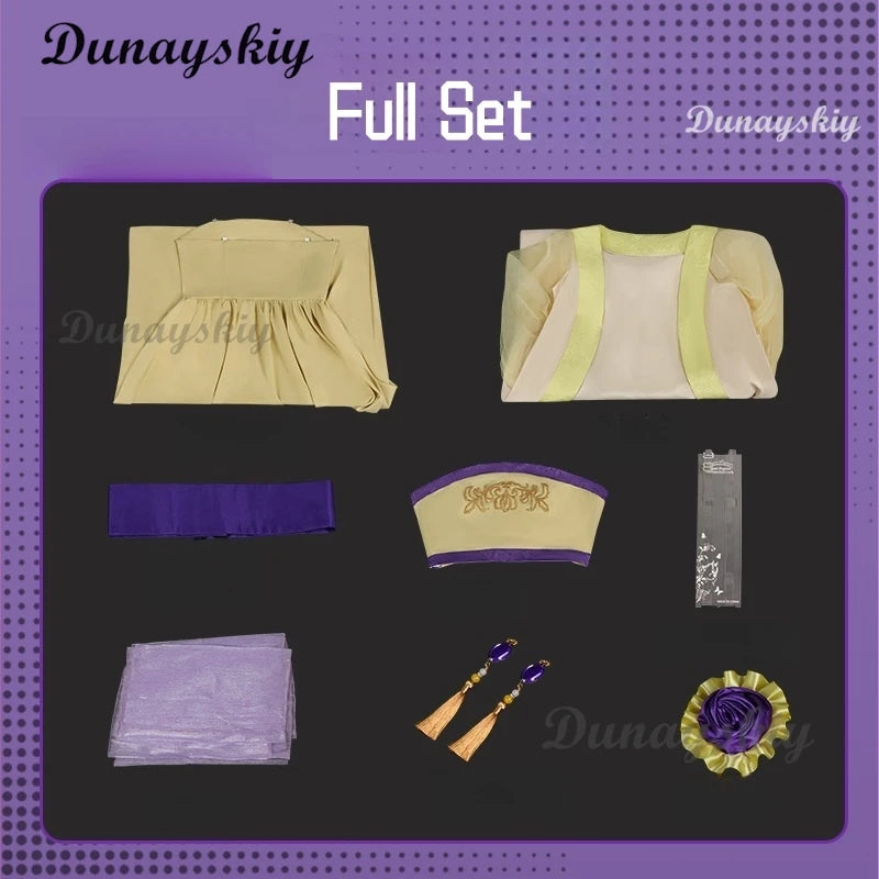 Maomao Cosplay Clothing Yellow Dress Anime S2 Apothecary Diary Costume Wig Adult Women Role Play Fancy Dress Up Party Cos