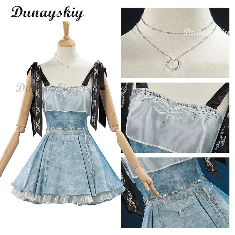 Caleb Couple Suit Love And Deepspace Cosplay Costume Blue Camisole Dress Girls Women Clothes Halloween Party Suit Customized