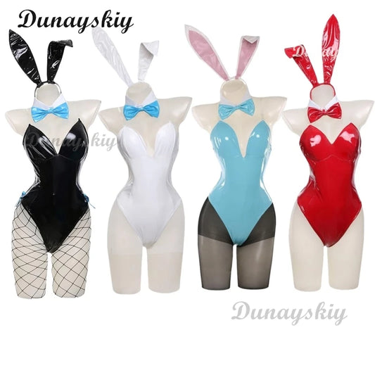 Game Blue Archive Sexy Jumpsuit Cosplay Leather Bodysuit Suit Blue Red Toki Bunny Girl Halloween Clothes Customized