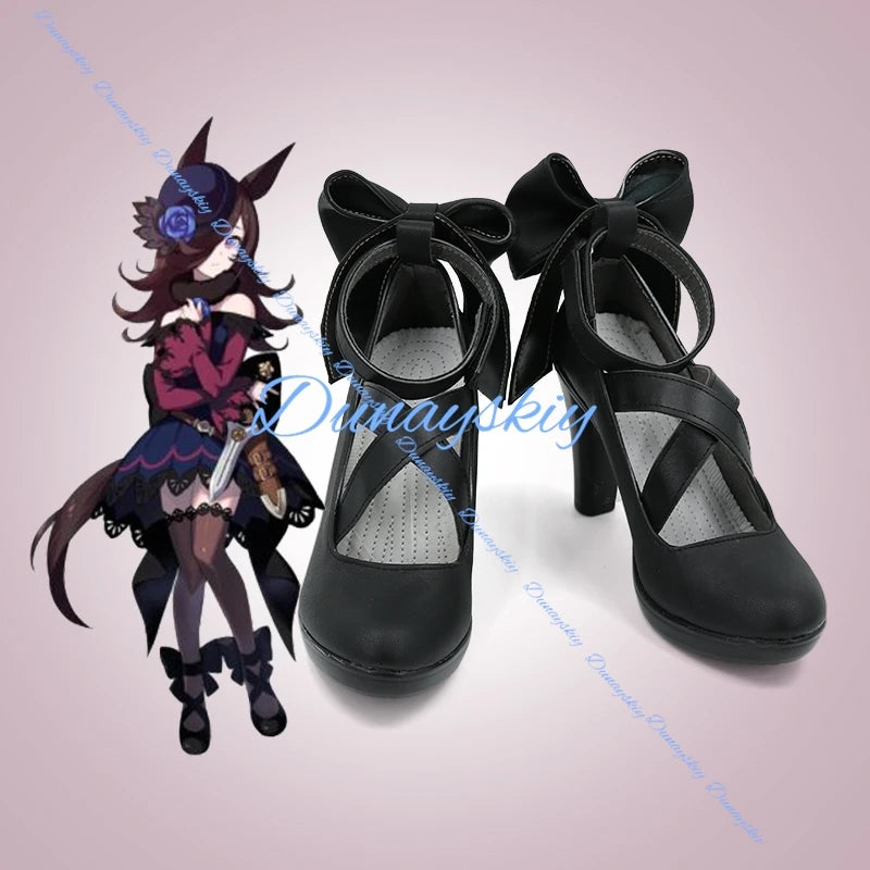 Game Umamusume:Pretty Derby Anime Rice Shower Cosplay Costumes Wig Tail Battle Suit Lovely Dress Halloween Party Outfit Shoes