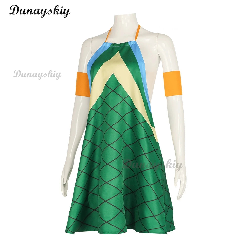 Fairy Anime Tail Wendy Marvell Cosplay Costume Magic Shooter Wig Green Dragonscale Dress Woman Sexy Kawaii Carnival Party Suit