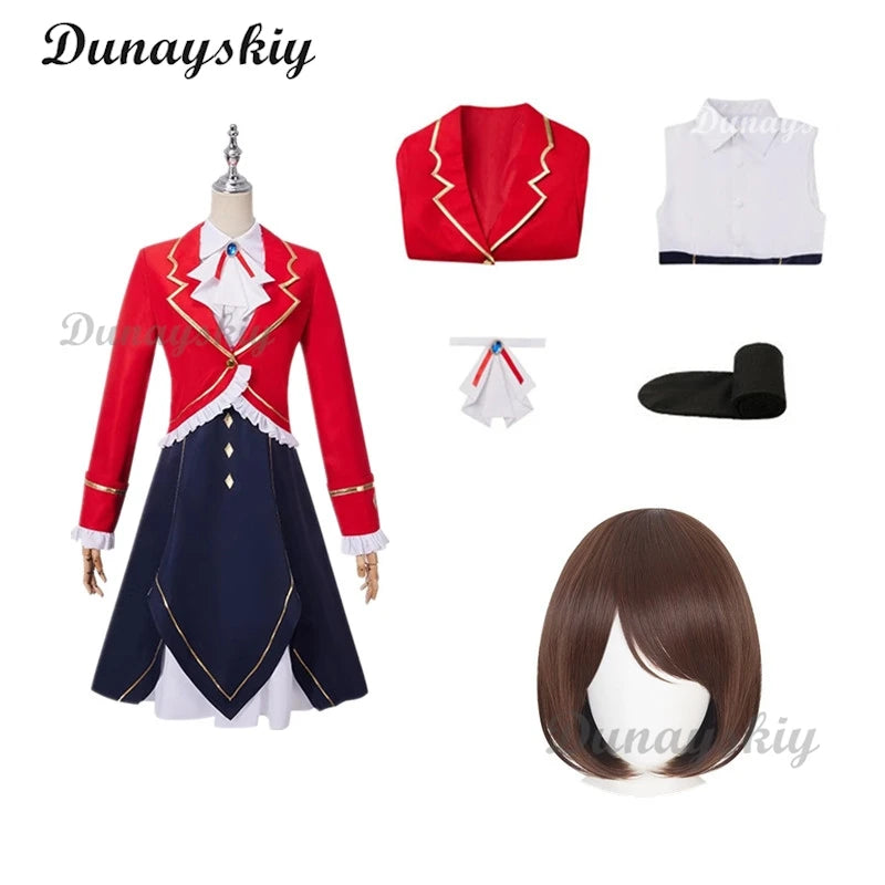 Anime I'm in Love with the Villainess Rae Taylor Claire Francois Cosplay Costume Wig Shoes Role Play Uniform Halloween Carnival