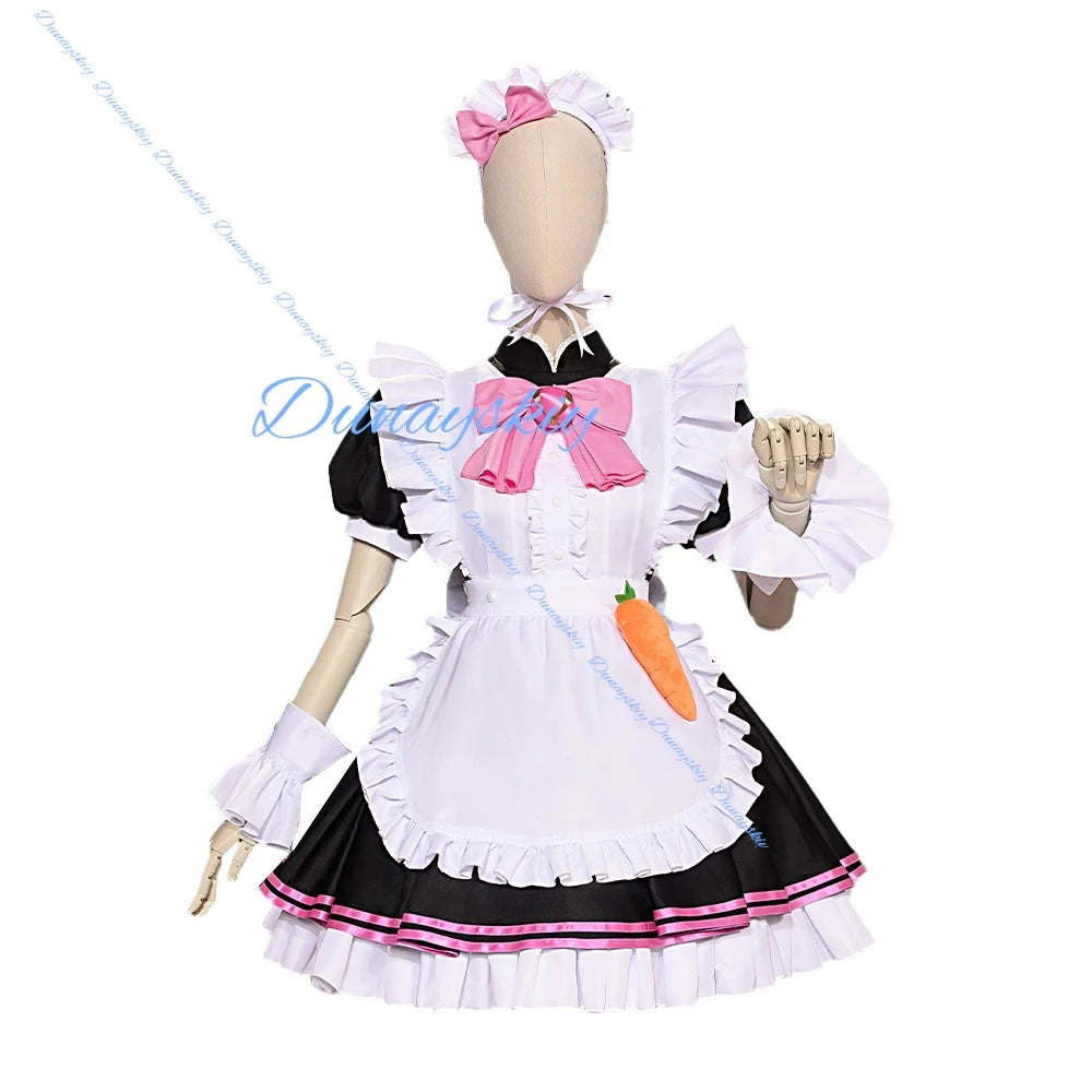 Game Umamusume: Pretty Derby T.M. Opera O Cosplay Costume Wig Pink Maid Dress Woman Sexy Kawaii Christmas Halloween Suit