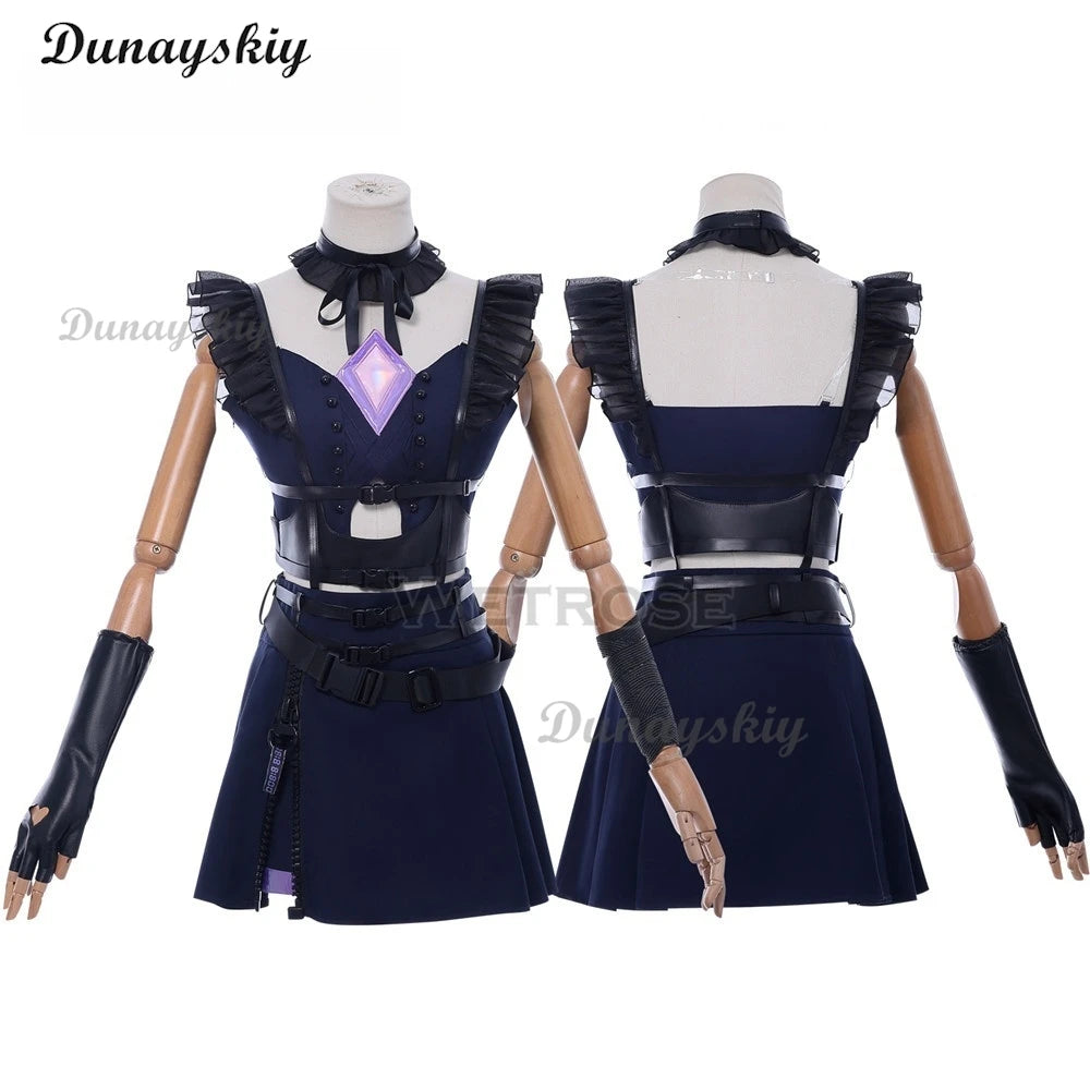 Hololive EN Vtuber Koseki Bijou Cosplay Coat Chunibyo Dark Hunter New Outfit Costume Wig Dress Halloween Xmas Customized