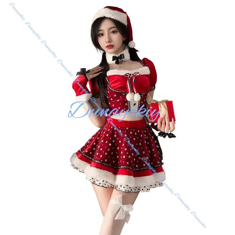 Rabbit Girl Cosplay Costume Christmas Uniform Set Santa Claus Outfit Modern Dance Women's Special Use Clothing