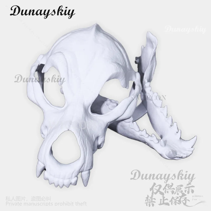 Animal Furry Cosplay Dog Skull Kigurumi Props Polylactic Acid Mask 3D Print Head Fursuit Halloween Christmas Party Customized