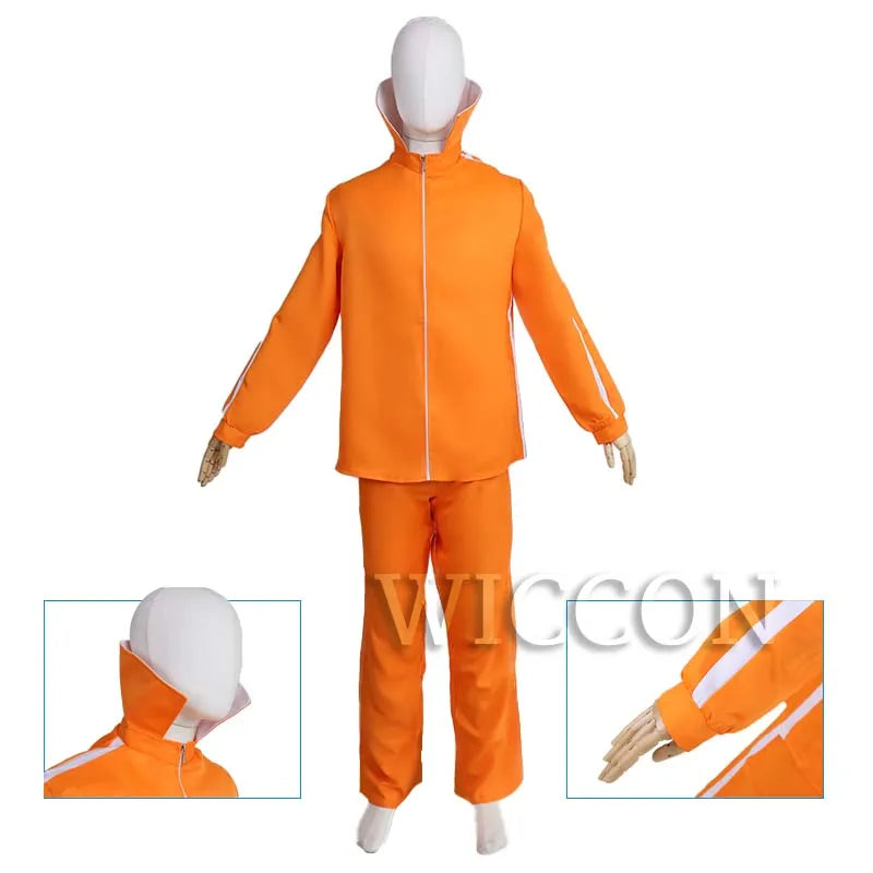 Movie Vector Cosplay Costume Orange Jakect Pant Outfits Set Mushroom-shaped  Wig Glasses Halloween Fancy Suit Party Suit