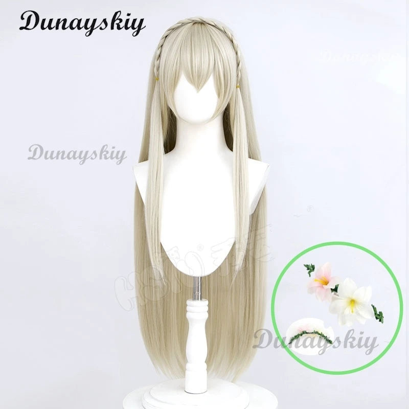 Anime Game Blue Archive Cosplay Kirihuji Nagisa White Dress Wing Women Girl Halloween Cosplay Costume Flower Headwear Halo Wig