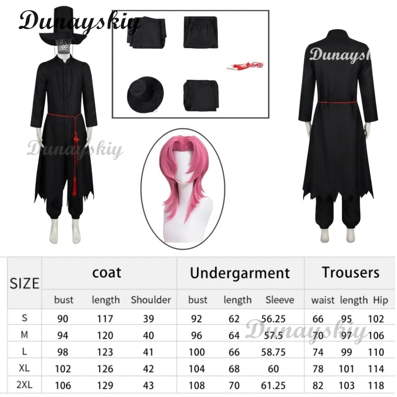 Anime KPop Demon Hunters Saja Boys Cosplay Costume Wig Black Uniform Outfit For Men Women Baby Coat Hat Belt Props Carnival