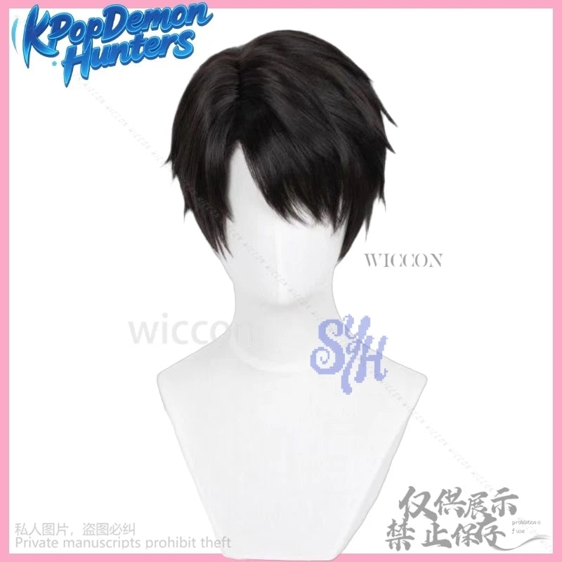 Anime Demon Saja Boy Jinu Cosplay Korea Idol Short Straight Hair For Handsome Boy Halloween Party Heat Resistant Customized