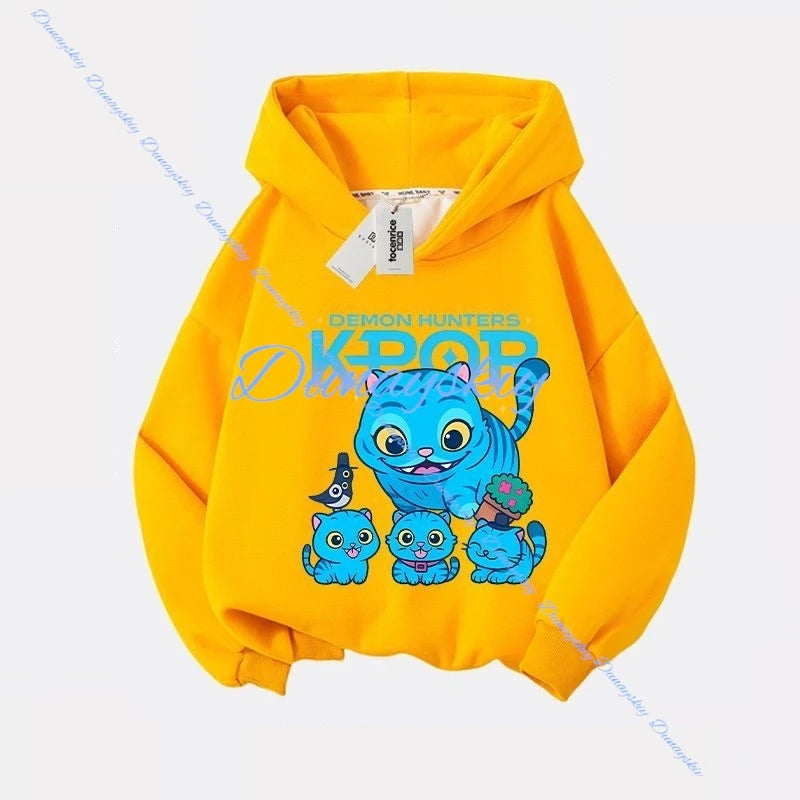 New Huntrix Movie Zip Up Sweatshirts Kpop Demon Hoodie Children Clothes Kid Girl Boy Sweatshirt Zipper Hoody Baby Casual Top