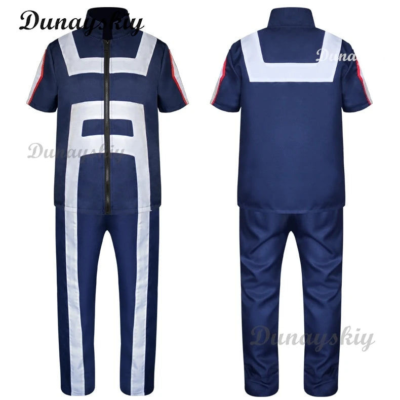 Anime My Hero Costume Academia Men Gym School Uniform For Baku No Hero Bakugou Katsuki /Todoroki Halloween Cosplay Carnival Suit
