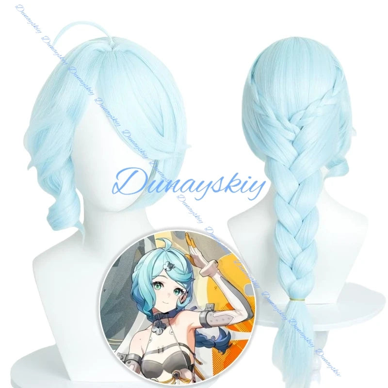 Game Zenless Zone Zero Seed Cosplay Wig 68cm Blue Wigs Pre Braided For Women Heat Resistant Synthetic Hair Halloween