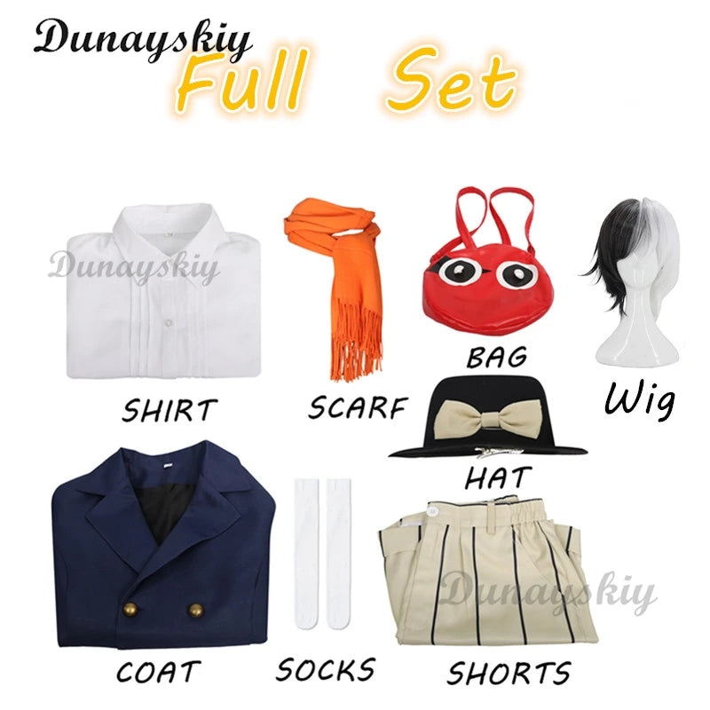 Yumeno Kyusaku Cosplay Anime Bungo Stray Dogs Costume Kyusaku Uniform Coat skirt Bag Wig Suit Party Role Play Outfit for Women